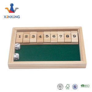 Shut The Box 2 Players Wooden Game Set