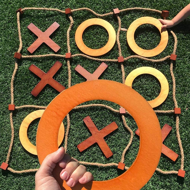 Giant Wooden Tic Tac Toe Game outdoor rope Tic Tac Toe 