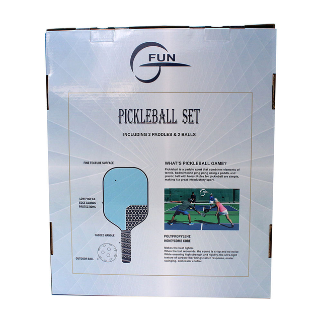 Wholesale Pickleball Paddles Wooden Edgeless Set with 2 Paddles 2 Balls Beginner Racket Pickle Ball Paddles