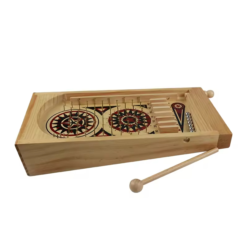 Wood Pinball Fun Tabletop Board Game