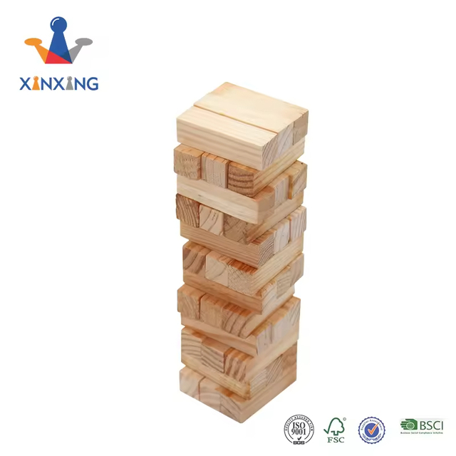 Tumbling Tower Kids Game Ages 6 and Up with Wood frame ,Wooden Blocks Stacking。