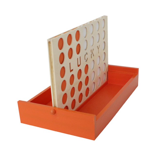  Customized Wooden 4 In a Row Game Set Connect 4 Game Board Classic Strategy Game for Adults Children Travel.