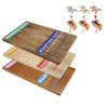 15 inches Solid Wood with 11 Metal Horses with 2 Dice and 2 Cards Finish Line Horse Racing Game Horse Race Board