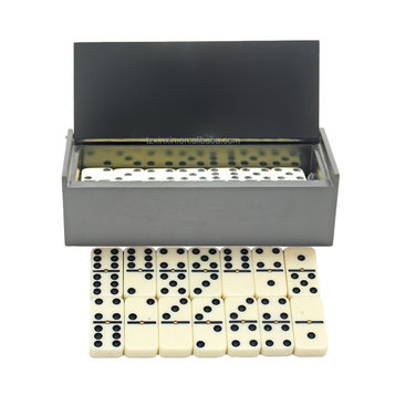  Classic Double 6 Dominoes Gift Set 28 Tiles Spinner Wooden Box Juegos de Mesa Casino Entertainment Durable Wooden Construction