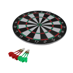 Dart Board Set 17inch Classic Style Dartboard with 6pcs Plastic Darts Set for Men&Ladies&Kids indoor party game