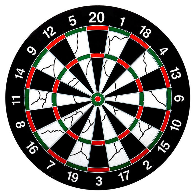  Dart Board Game Set 12" 15" 17" Inch Double Sided Usable Dartboard with 6 Steel Tip Darts Excellent Indoor & Outdoor Party Game.