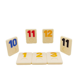 Custom Diy Wooden Rummy Tiles Set Wooden Racks Party Board Game