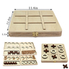 12" Custom Wooden Travel Mancala Tic Tac Toe 2 in 1 Classic Board Game XOXO Game