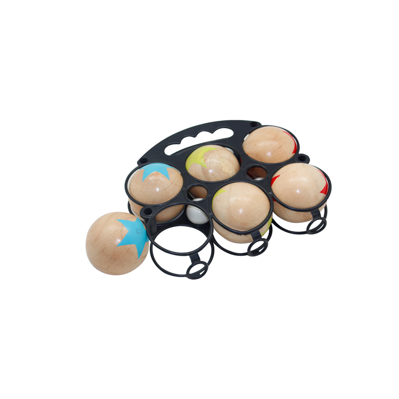 Bocce Set with Carrying Case Set of Soft Wooden Balls Protect Any Surface Kids and Adults Outdoor Portable Lawn Game Set 