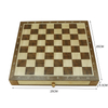 9.85" WOODEN CHESS & CHECKERS Storage Drawer 2 Extra Queen / Classic 2 in 1 Board Games