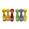 Carton Custom Colorful Bowling Set Pins With Wooden Balls for Indoor & Outdoor Sports Bowling Games