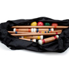 Six Player Croquet Set with Wooden Mallets Colored Balls for Lawn, Backyard and Park, 28 Inch