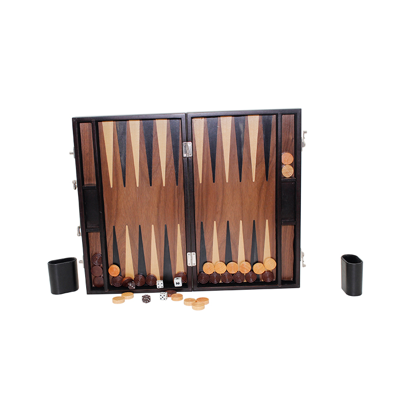 Hot selling 15" Wooden Backgammon Board Game Set for Kids Adults