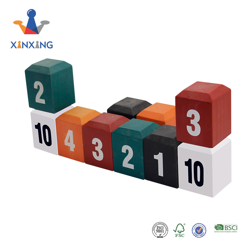 Colorful wooden blocks for kid to learn number