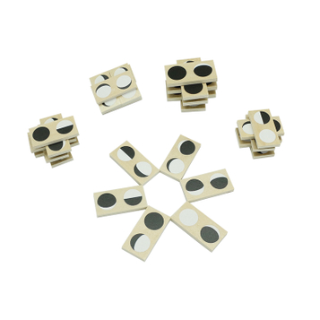 Dominoes for Kids - Wooden Dominos with Numbers - Math Domino Color Dots 28 pcs Set