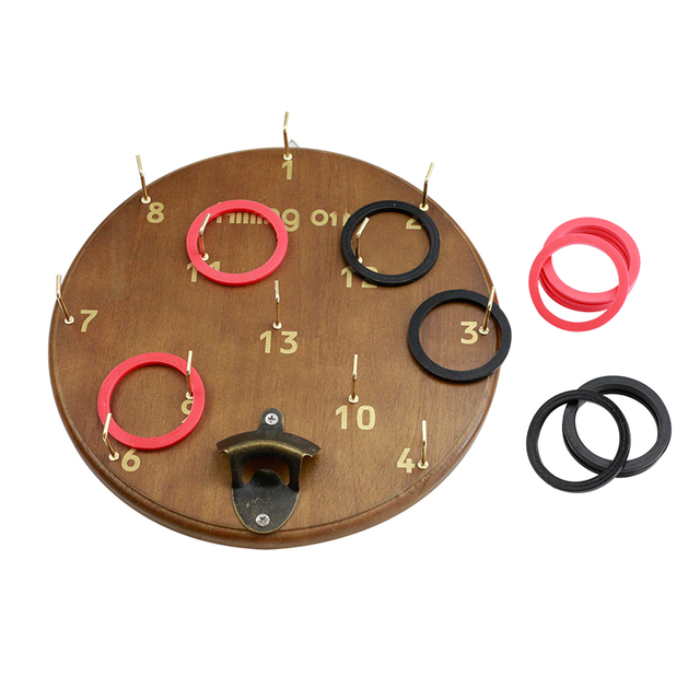 Hanging Clock Ring Toss with Opener Playing Game Wall Games for Outdoor Family Fun Dorm, Garage, BBQ, Beach, Party, Camping & Yard Games for All Ages