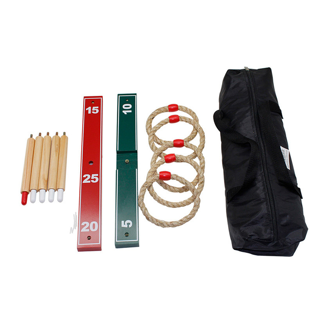 Ring Toss Game Family Friendly Yard Toys, Durable Rope And Plastic Rings