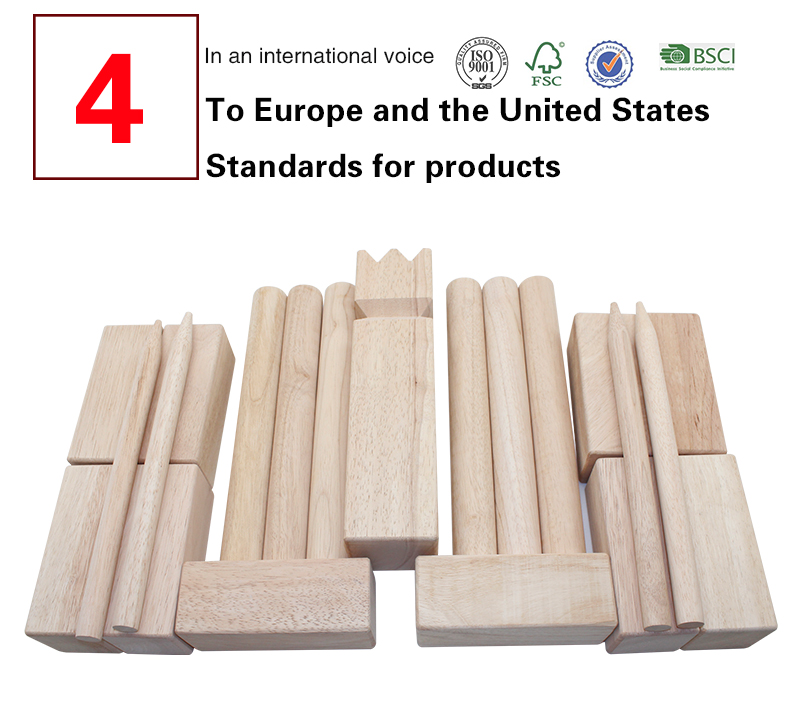 kubb wooden game set 