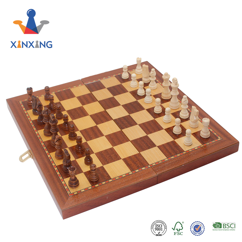 Xinxing Chess Set, Larger 15.6’’×15.6’’Foldable Wooden Chess Set for Kids and Adults, Storage for Piece, Handcraft Travel Chess Set, Prefect Choice for Birthday