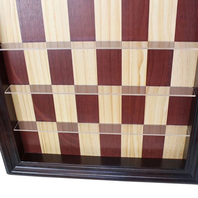 3 feet dark brown white vertical wall mounted chess set